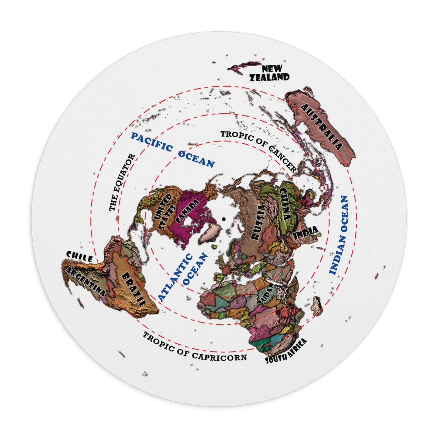 Flat earth -Political-Mouse Pad